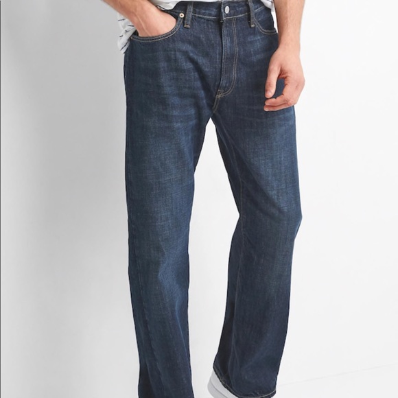 Gap men’s relaxed dark jean - Picture 2 of 3
